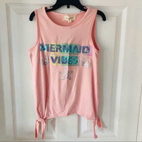 btween Other - NWT Pink Mermaid Vibes Tie side Shirt